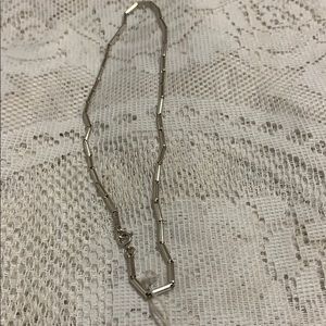 Sterling silver 15” necklace.
